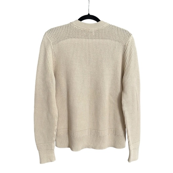 LL BEAN Signature Henley Sweater Tan Cotton Ribbed Knit Classic Preppy Coastal S - Picture 10 of 14